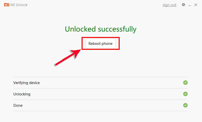 Xiaomi-Bootloader-Unlock-Successfully